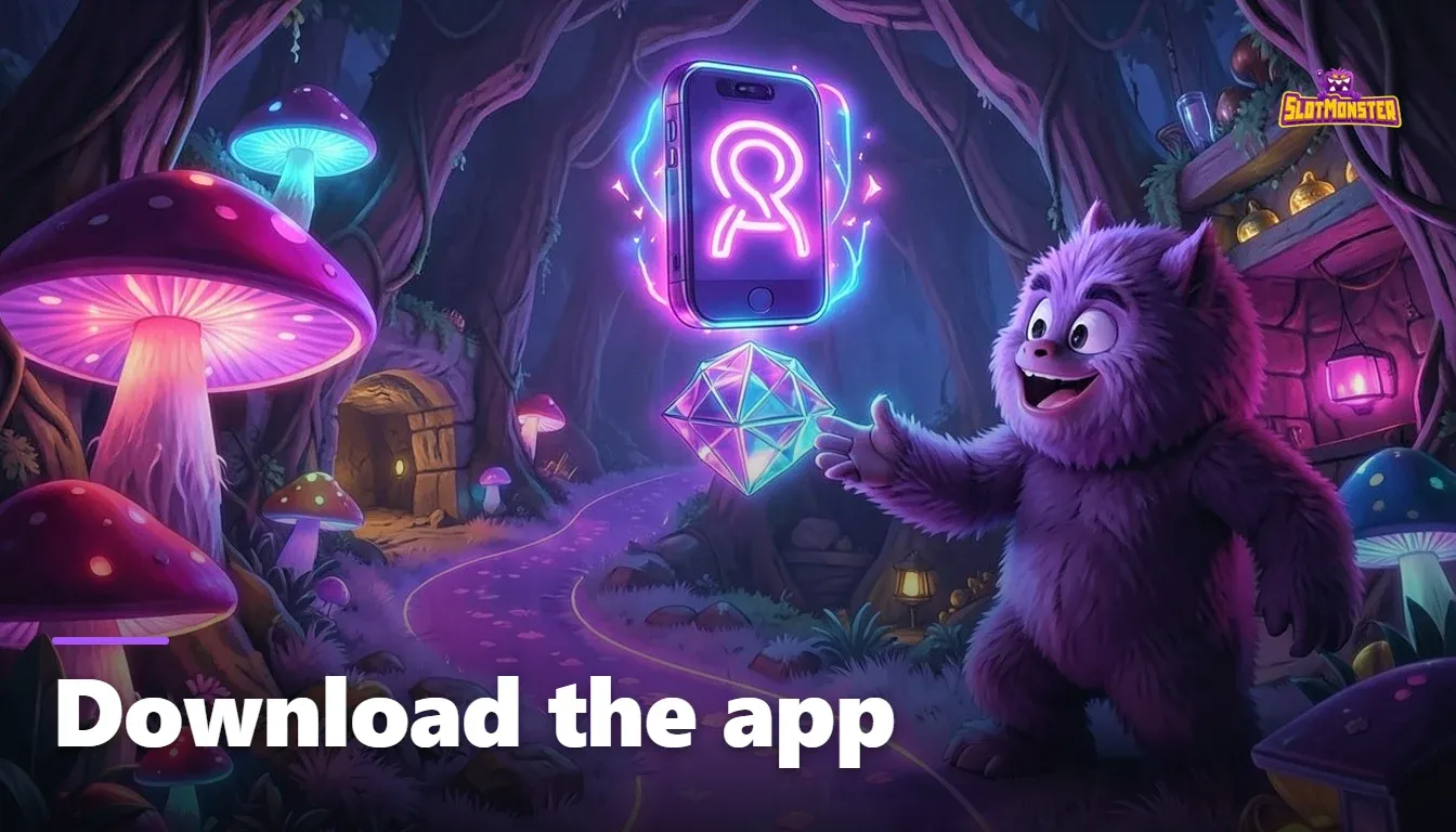 SlotMonster Casino mobile casino interface on smartphone showing game lobby and cashier